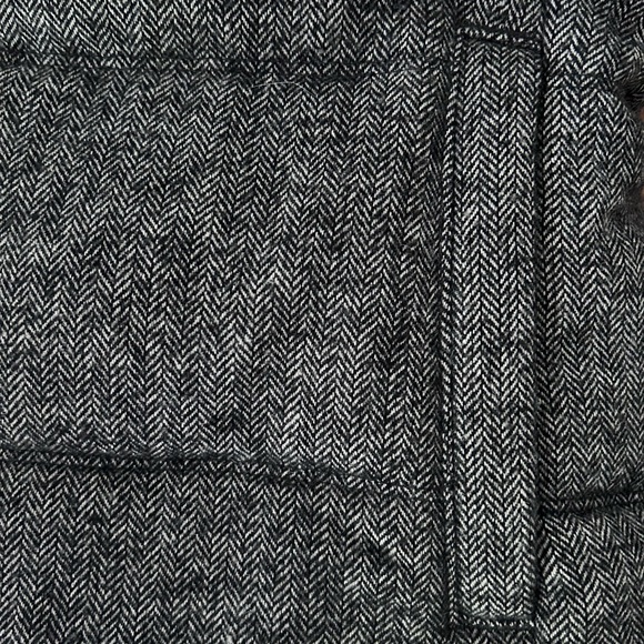 Old Navy Women's Dark Gray Wool Blend Tweed Zip-Up Puffer Vest - Picture 5 of 11